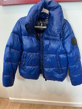 SAVE THE DUCK Blue Puffer Jacket